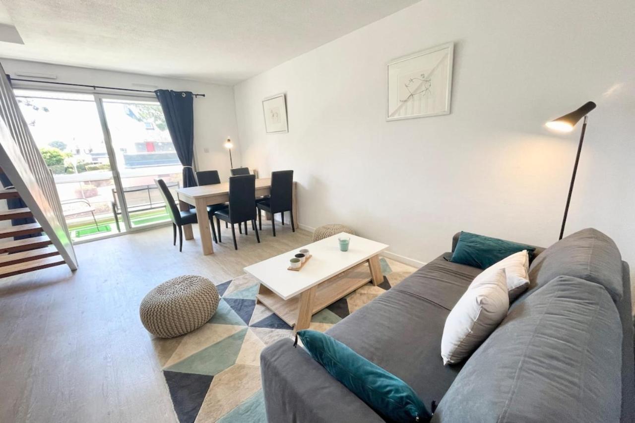 T3 Duplex Top Cosy Balcon 300M Des Plages 卡纳克 外观 照片